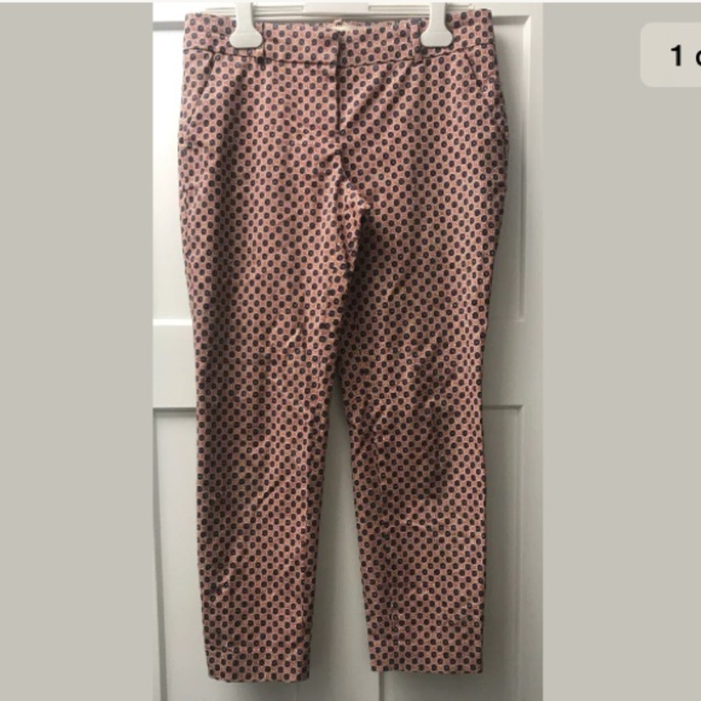 J. Crew Café Capri Pants Floral Print Size 2